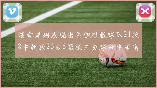埃奇库姆表现出色但难救球队21投8中斩获23分5篮板三分球命中率高达45
